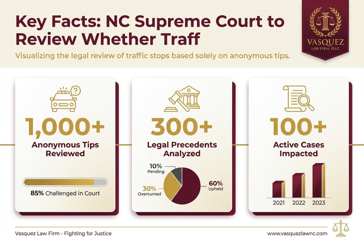 Key Statistics and Data for NC Supreme Court to Review Traffic Stop Legality Based on Anonymous Tip
