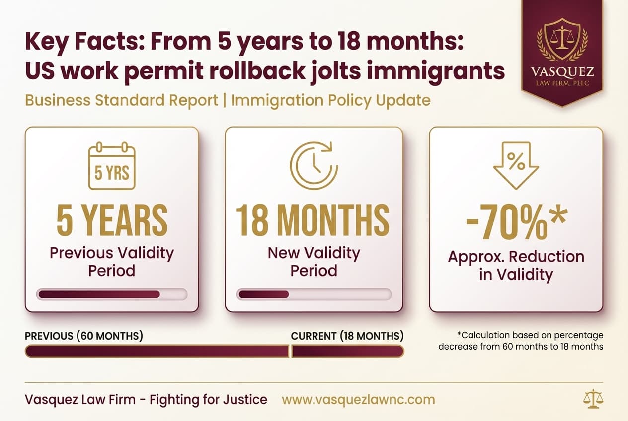 Infografía 1 para Cómo los Cambios en el Permiso de Trabajo de 5 Años a 18 Meses le Afectan
