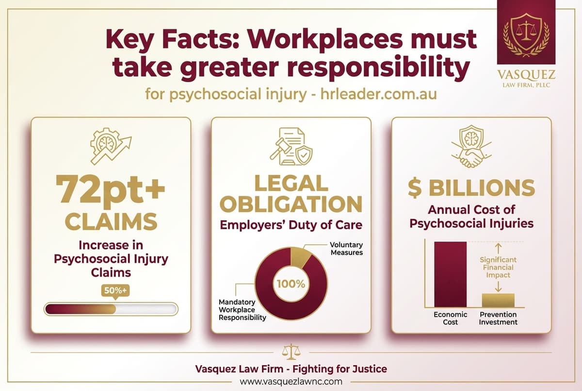 Key Statistics and Data for What You Need to Know About Workers Comp for Psychosocial Injuries in NC in 2026