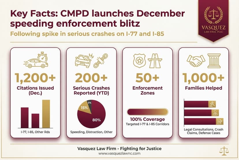 Key Statistics and Data for CMPD Launches December Speeding Enforcement Blitz: What You Need to Know