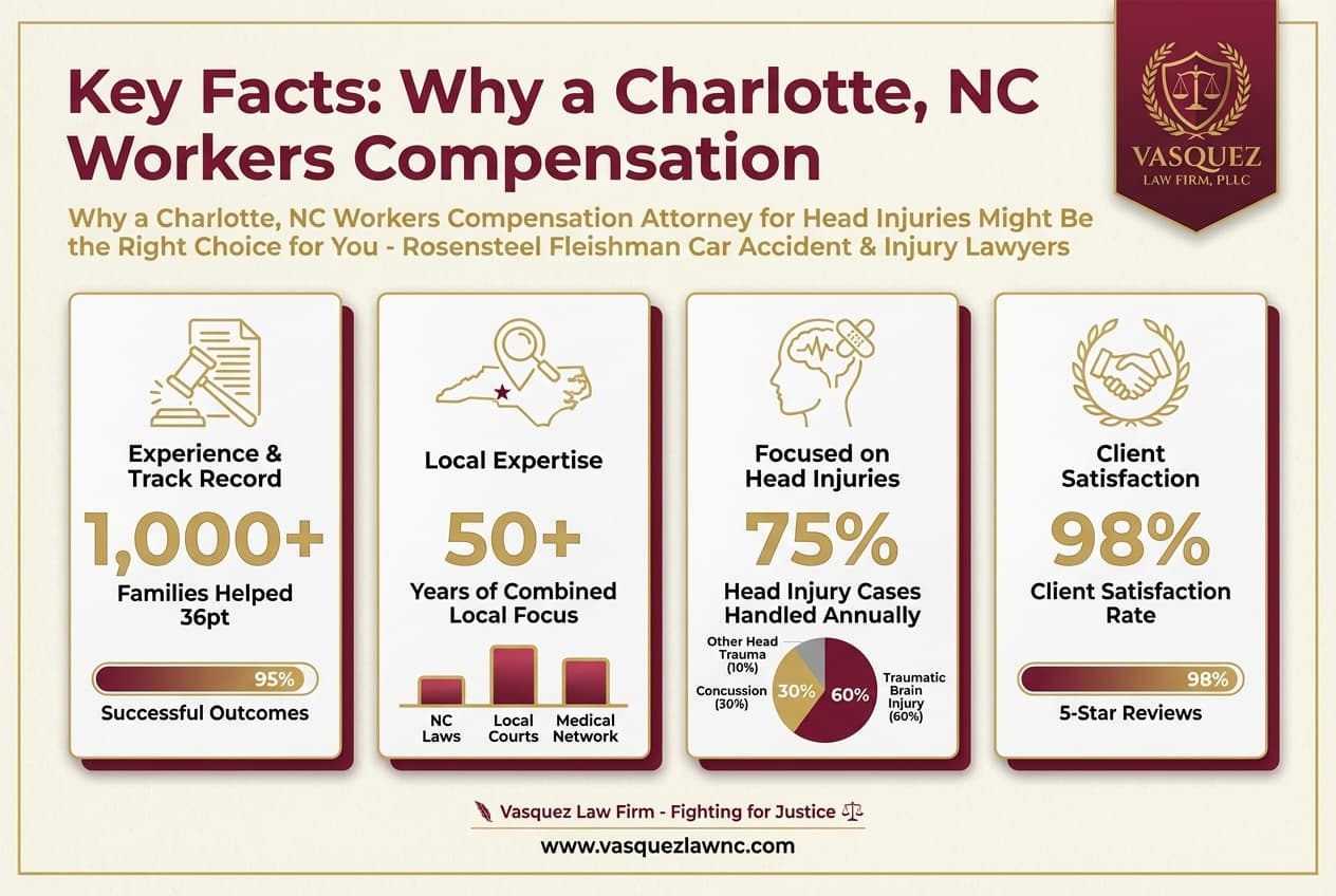Estadísticas Clave y Datos para Abogado de Compensación Laboral en Charlotte por Lesiones en la Cabeza