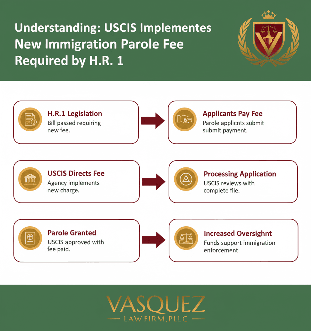 Línea de Tiempo del Proceso para Nueva Tarifa de Libertad Condicional de Inmigración de USCIS: Qué Significa para Usted