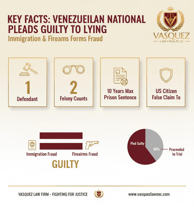 Key Statistics and Data for Navigating Legal Consequences: Venezuelan National's Guilty Plea