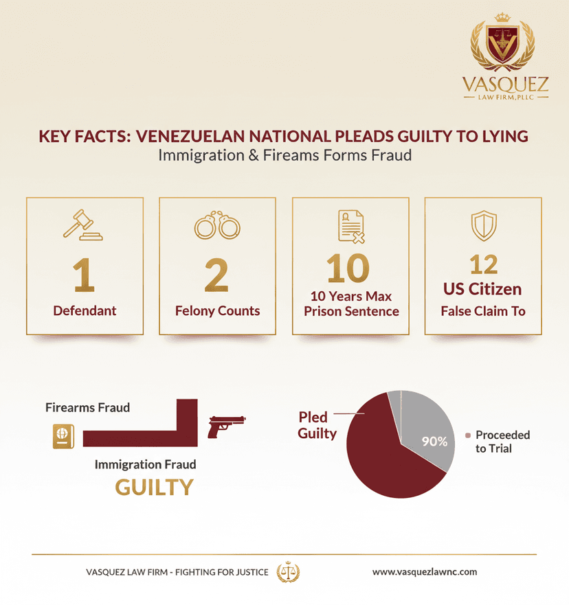 Key Statistics and Data for Navigating Legal Hurdles: Venezuelan National's Guilty Plea