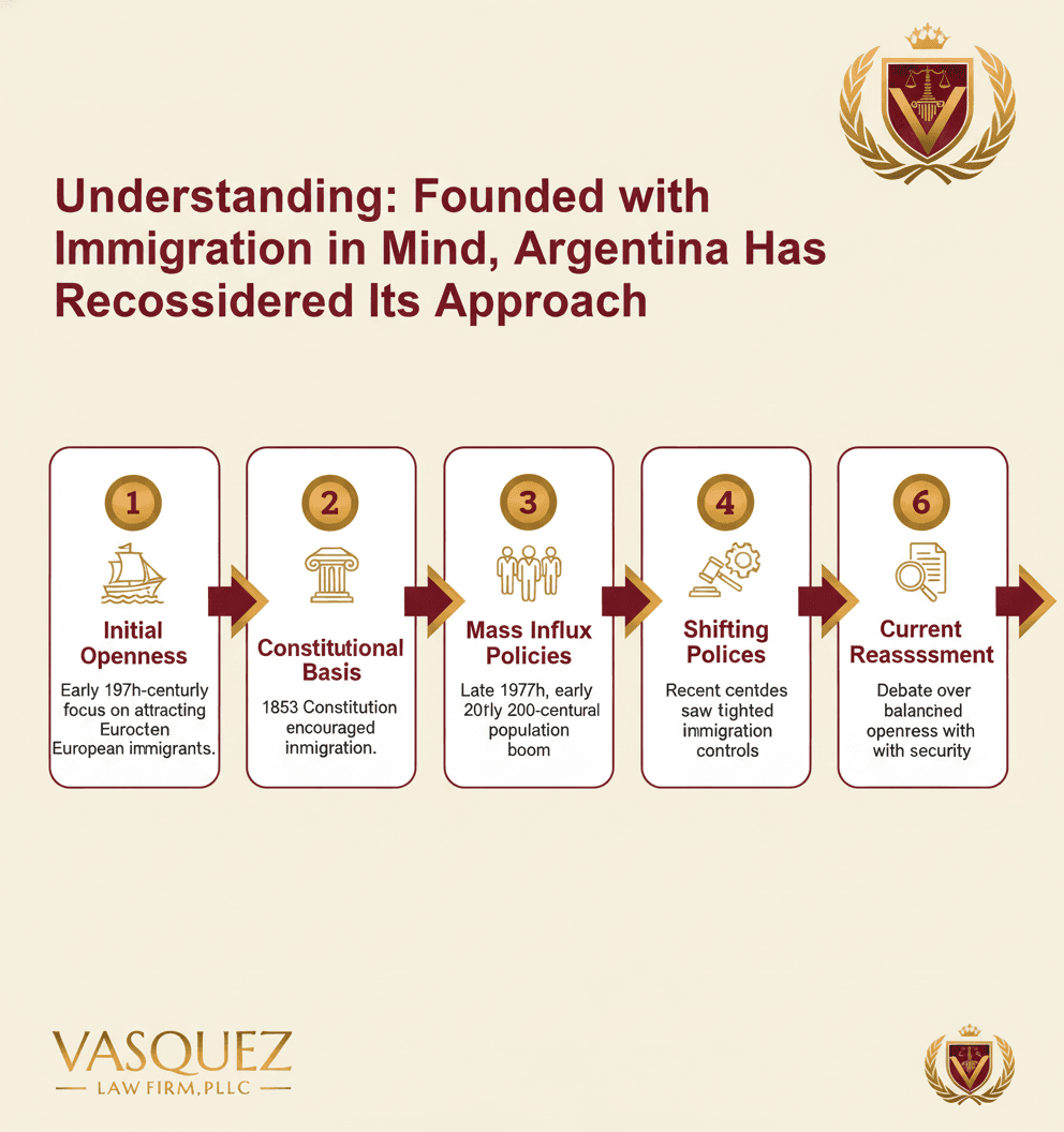 Línea de Tiempo del Proceso para El Cambio de Rumbo en la Inmigración de Argentina: Qué Significa para los Residentes de Carolina del Norte