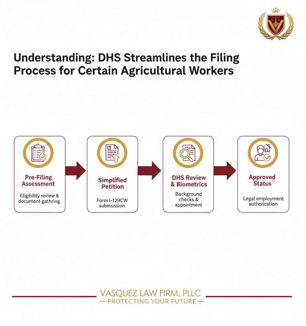Línea de Tiempo del Proceso para DHS Facilita la Presentación de Solicitudes para Visas de Trabajadores Agrícolas