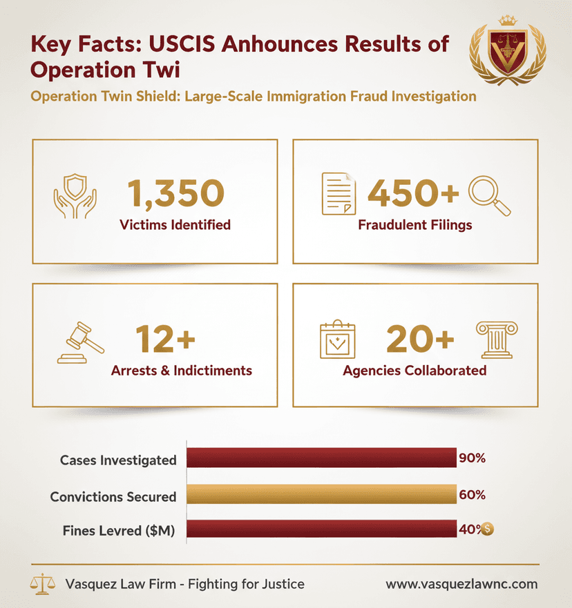 Key Statistics and Data for USCIS Unveils Operation Twin Shield Results: Navigating Immigration Fraud