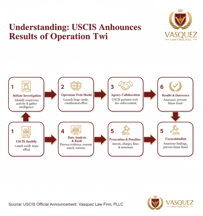 Process Timeline for USCIS Unveils Operation Twin Shield Results: Navigating Immigration Fraud