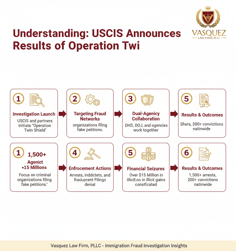 Process Timeline for USCIS Unveils Operation Twin Shield Results: Impact on Visa & Immigration
