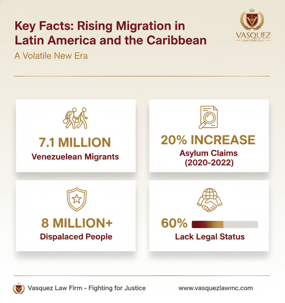 Estadísticas Clave y Datos para Navegando Nuevas Tendencias de Migración desde América Latina a NC