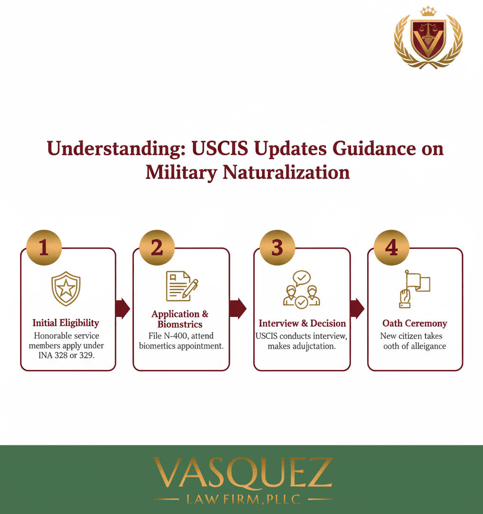 Línea de Tiempo del Proceso para Actualizaciones de USCIS sobre Naturalización Militar: Lo que Necesita Saber
