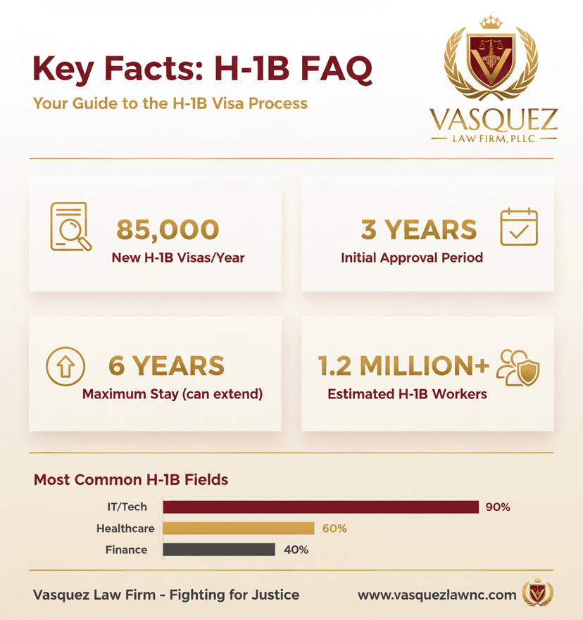 Key Statistics and Data for Navigating New H-1B Visa Changes in North Carolina