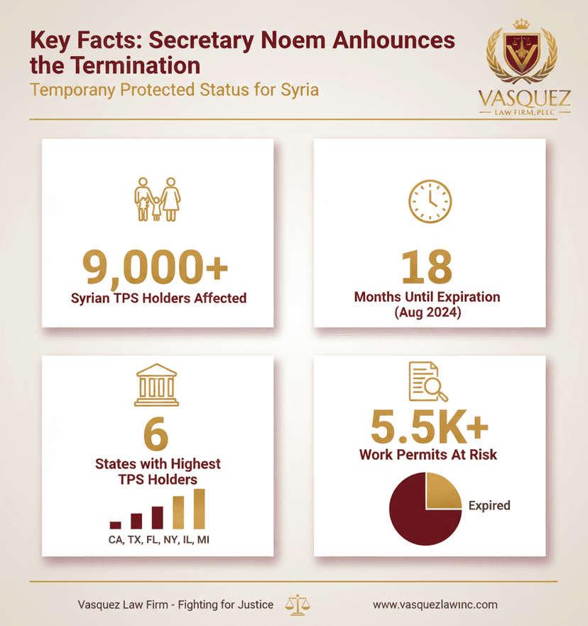 Key Statistics and Data for Impact of TPS Termination for Syria on NC Residents