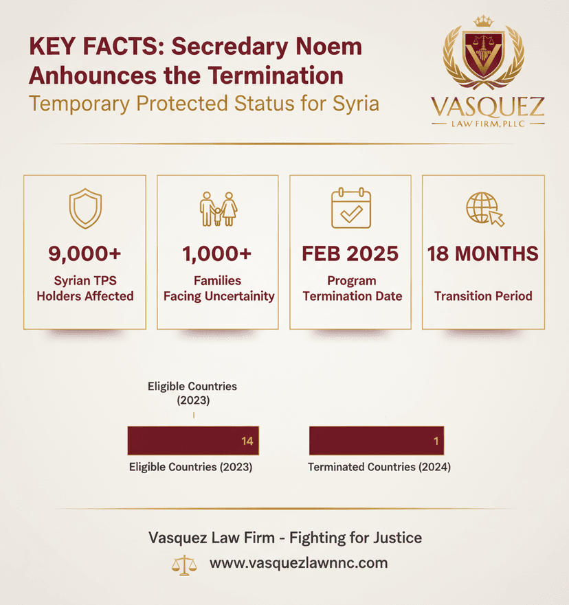 Key Statistics and Data for Impact of TPS Termination for Syria on North Carolina Residents