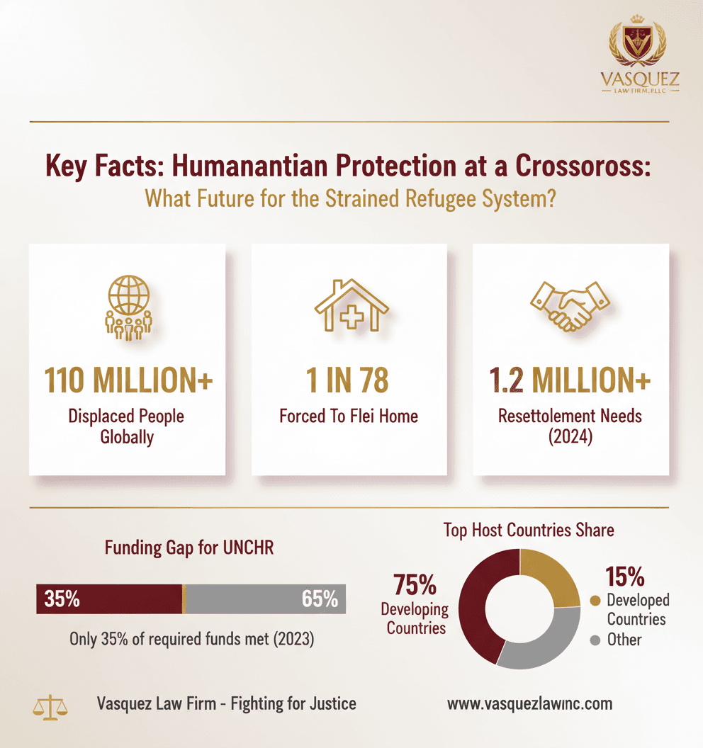 Estadísticas Clave y Datos para Navegando el Futuro: Protegiendo a los Refugiados en un Sistema Saturado