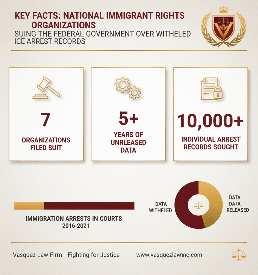 Key Statistics and Data for Rights Groups Sue Gov Over ICE Court Arrests