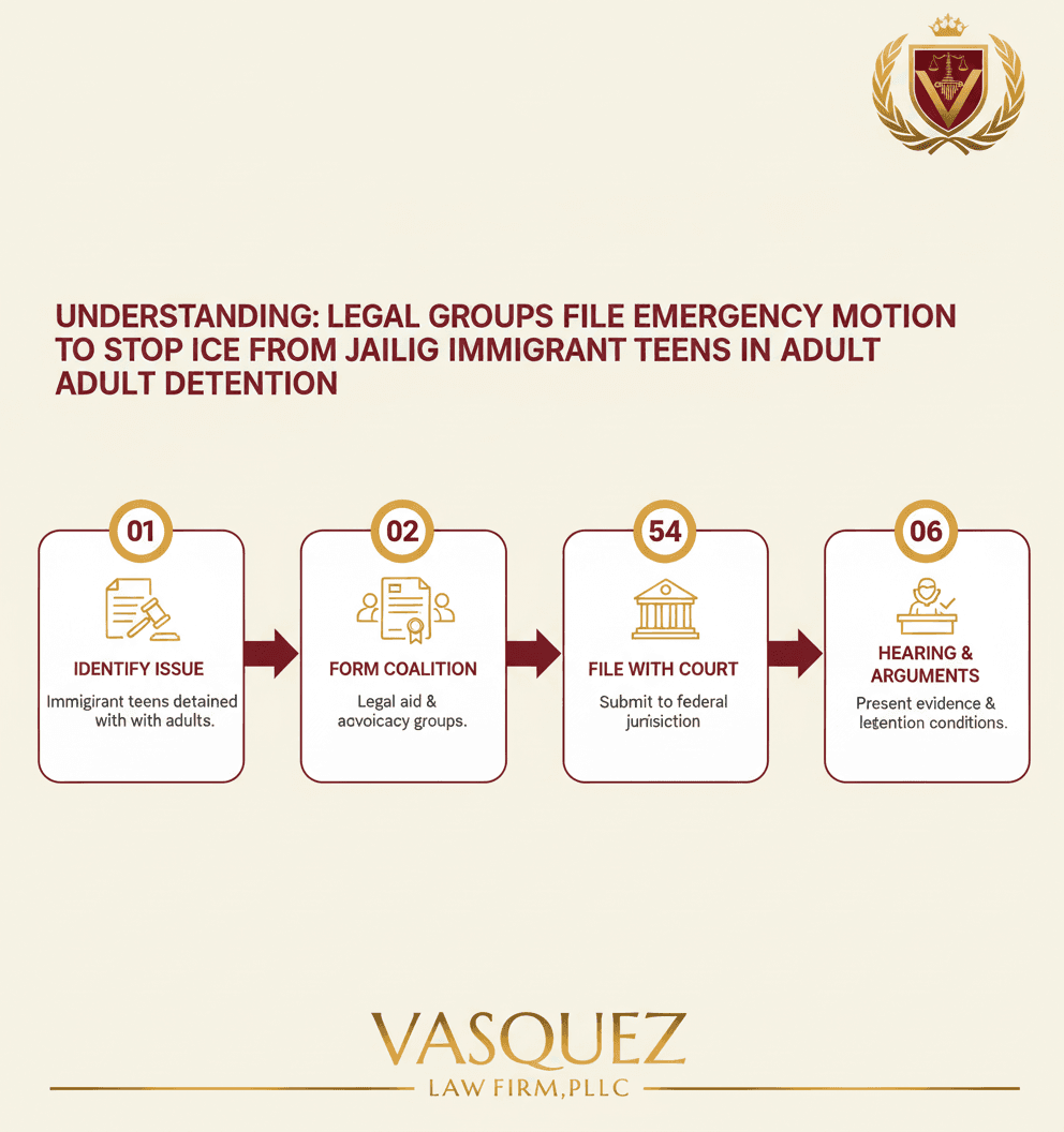Línea de Tiempo del Proceso para Deteniendo a ICE de Encarcelar a Adolescentes Inmigrantes: Lo que Necesita Saber