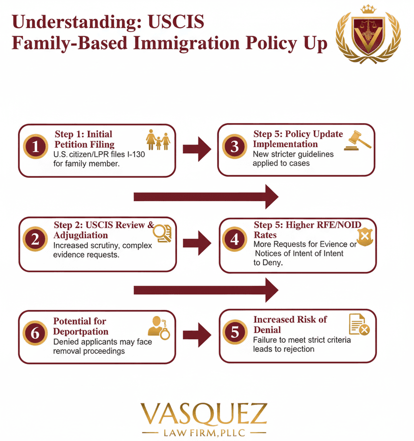 Process Timeline for USCIS Policy Shift: Higher Denial & Deportation Risk for Family Visas