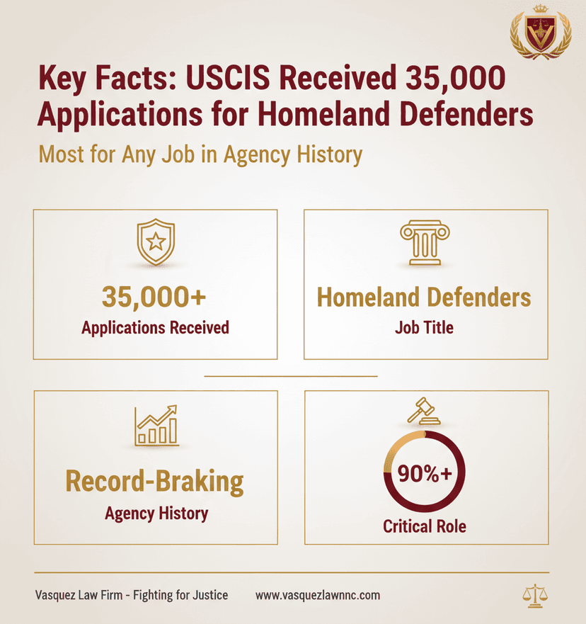 Key Statistics and Data for USCIS's Record 35,000 Homeland Defender Applications: What It Means for You