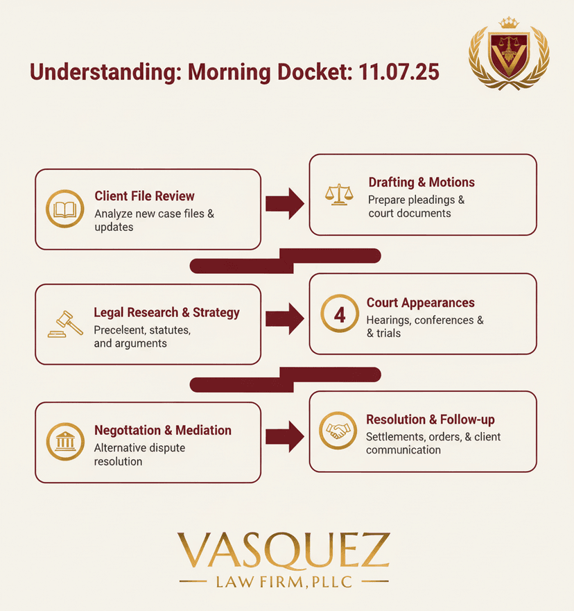 Process Timeline for Understanding the Morning Docket: 11.07.25 & Its Impact in NC