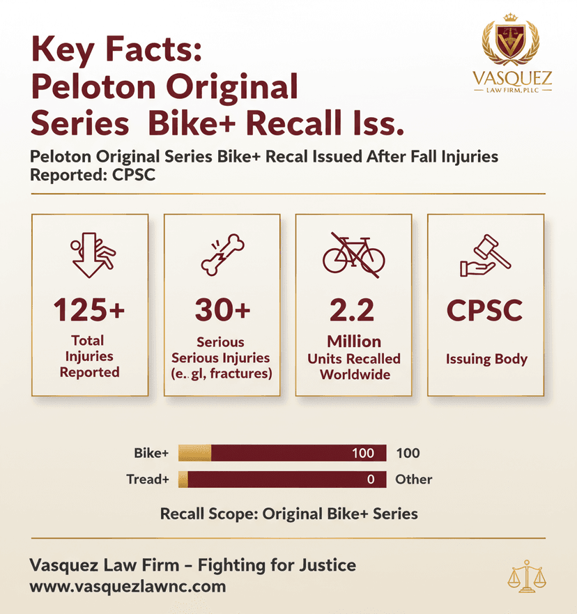 Key Statistics and Data for Peloton Bike+ Recall: Navigating Legal Options in NC