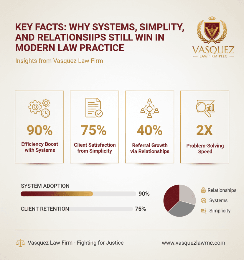 Key Statistics and Data for Winning in NC Law: Systems, Simplicity, Relationships Matter
