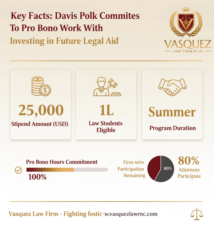 Key Statistics and Data for Davis Polk's $25K Stipend for Pro Bono: A Game-Changer for NC