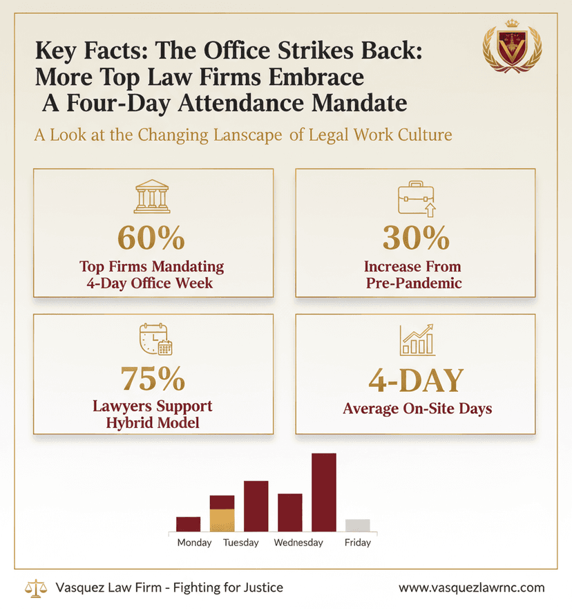 Key Statistics and Data for Navigating the 4-Day Office Mandate in NC Law Firms