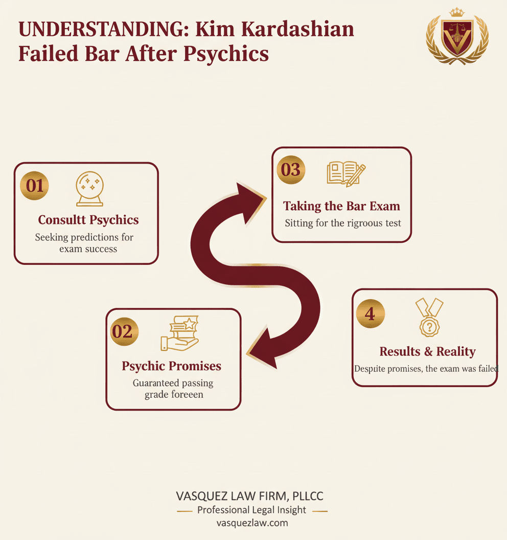Línea de Tiempo del Proceso para Kim Kardashian reprueba el examen de abogacía: Implicaciones legales explicadas