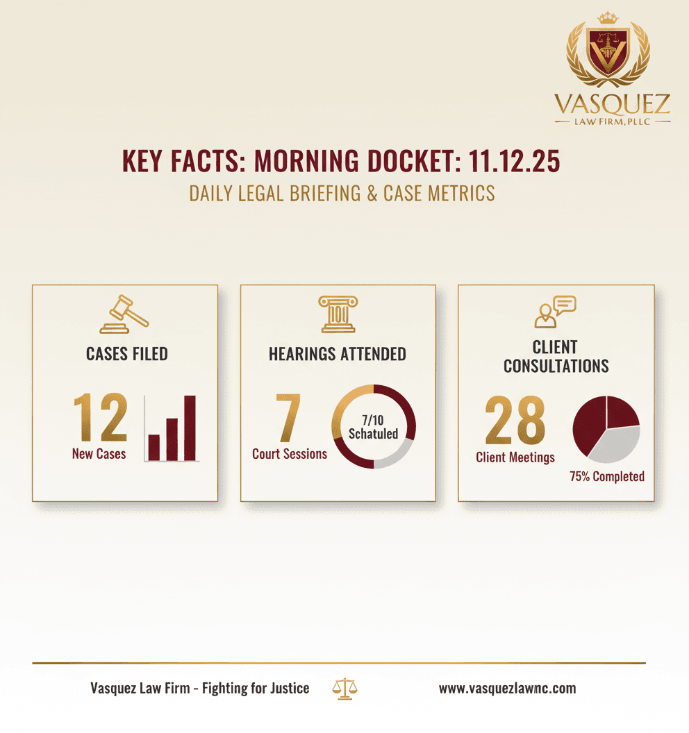 Estadísticas Clave y Datos para Entendiendo las Implicaciones Legales del Morning Docket: 11.12.25