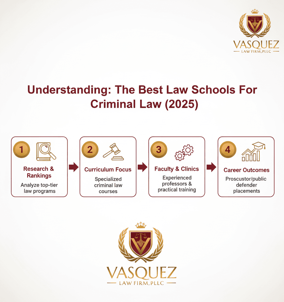 Línea de Tiempo del Proceso para Navegando por el Derecho Penal: Las Mejores Escuelas y Perspectivas Legales para 2025