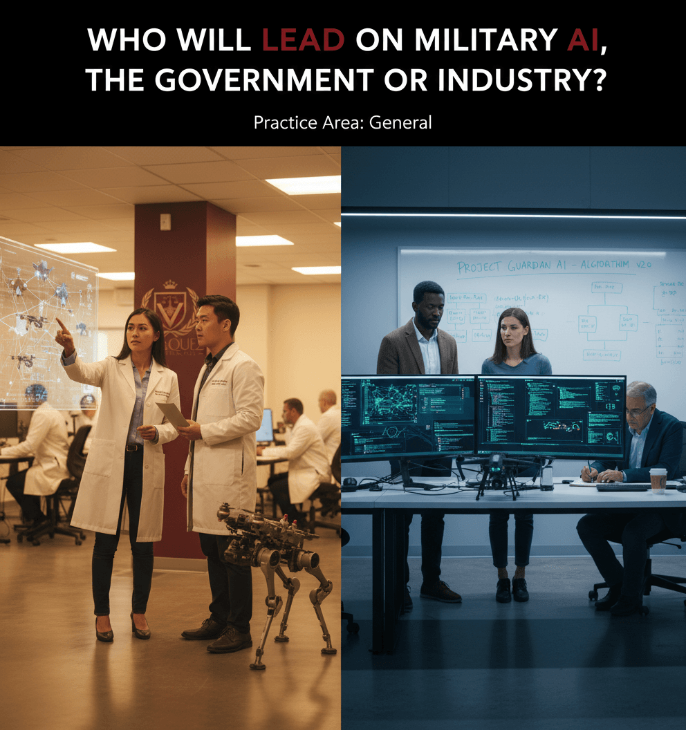 Military AI Leadership: Government vs. Industry Insights