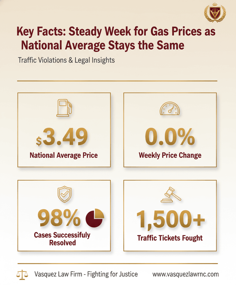 Key Statistics and Data for Navigating NC Traffic Laws Amid Steady Gas Prices