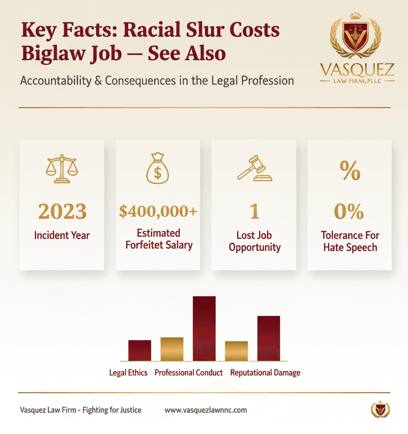 Key Statistics and Data for Racial Slur Costs Biglaw Job: Implications in NC