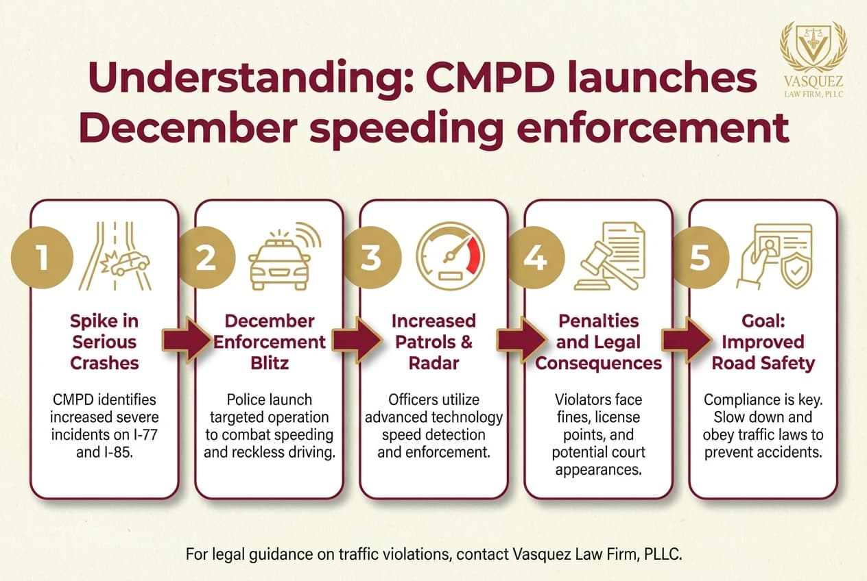 Línea de Tiempo del Proceso para CMPD Lanza Operativo Intensivo de Control de Velocidad en Diciembre: Lo Que Debe Saber