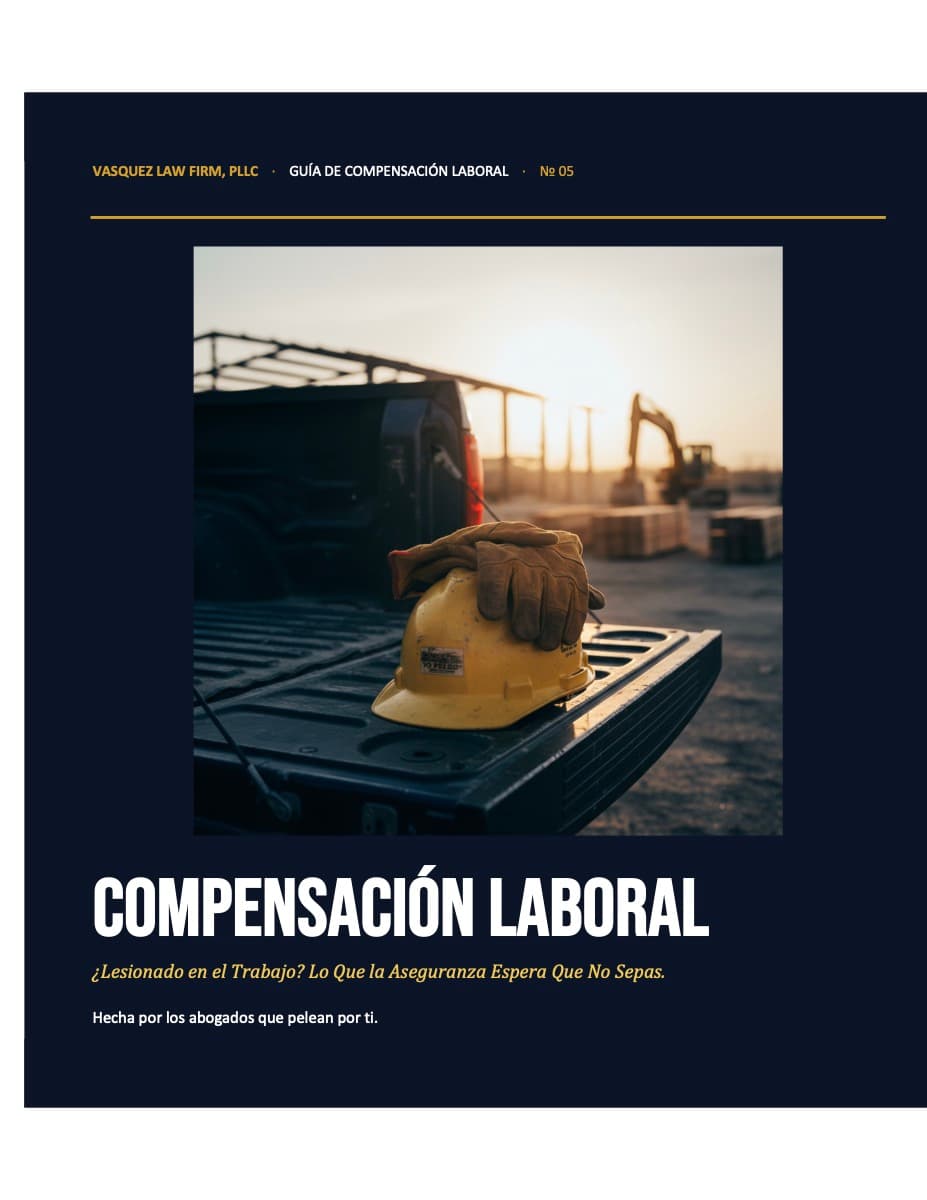 Vasquez Law Firm guide cover: Compensación Laboral