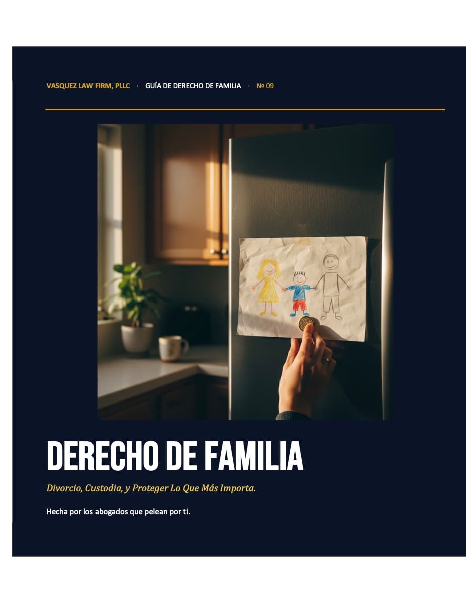Vasquez Law Firm guide cover: Derecho de Familia