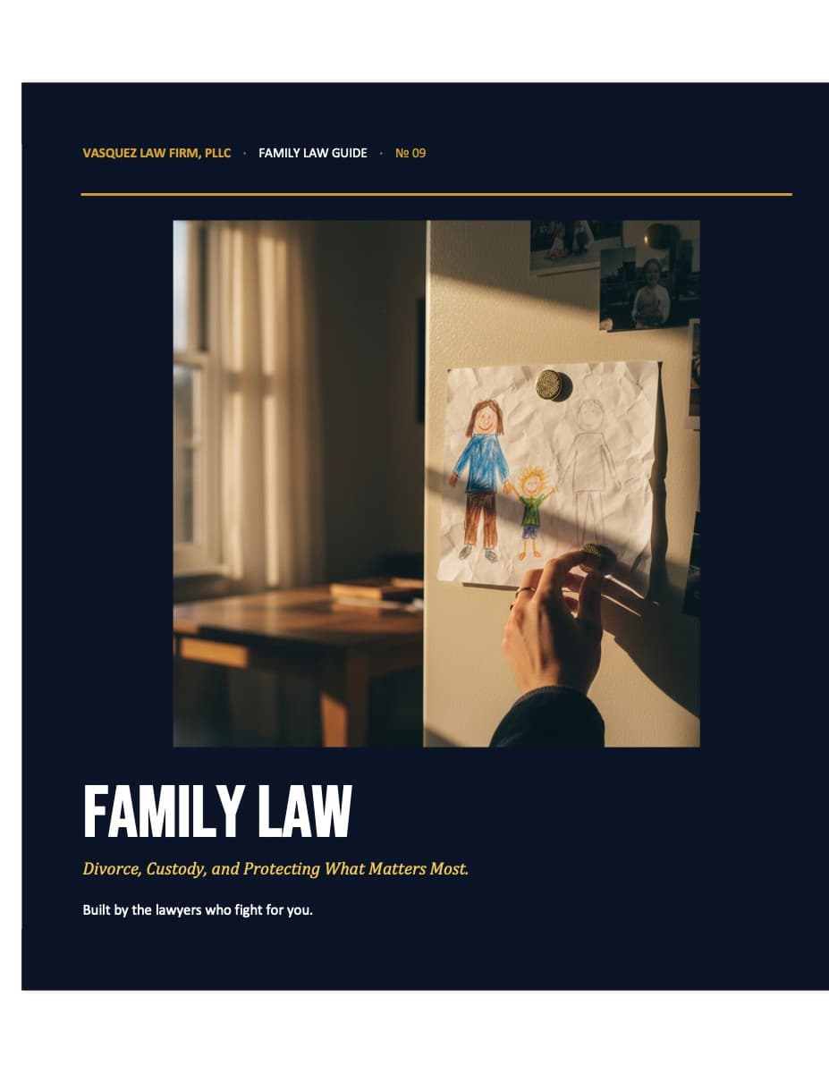 Vasquez Law Firm guide cover: Family Law