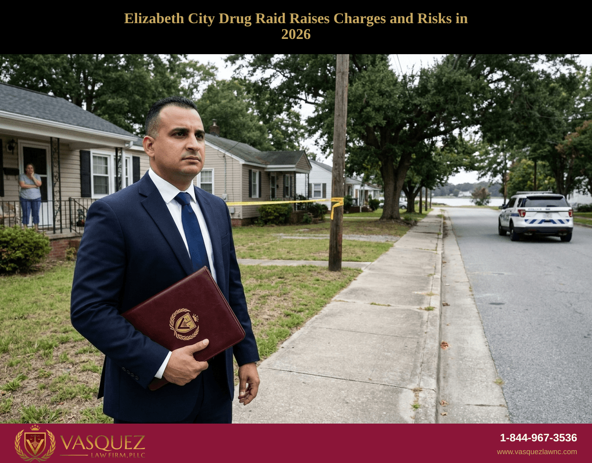 Incautación de Drogas en Elizabeth City: Cargos y Riesgos Clave para 2026