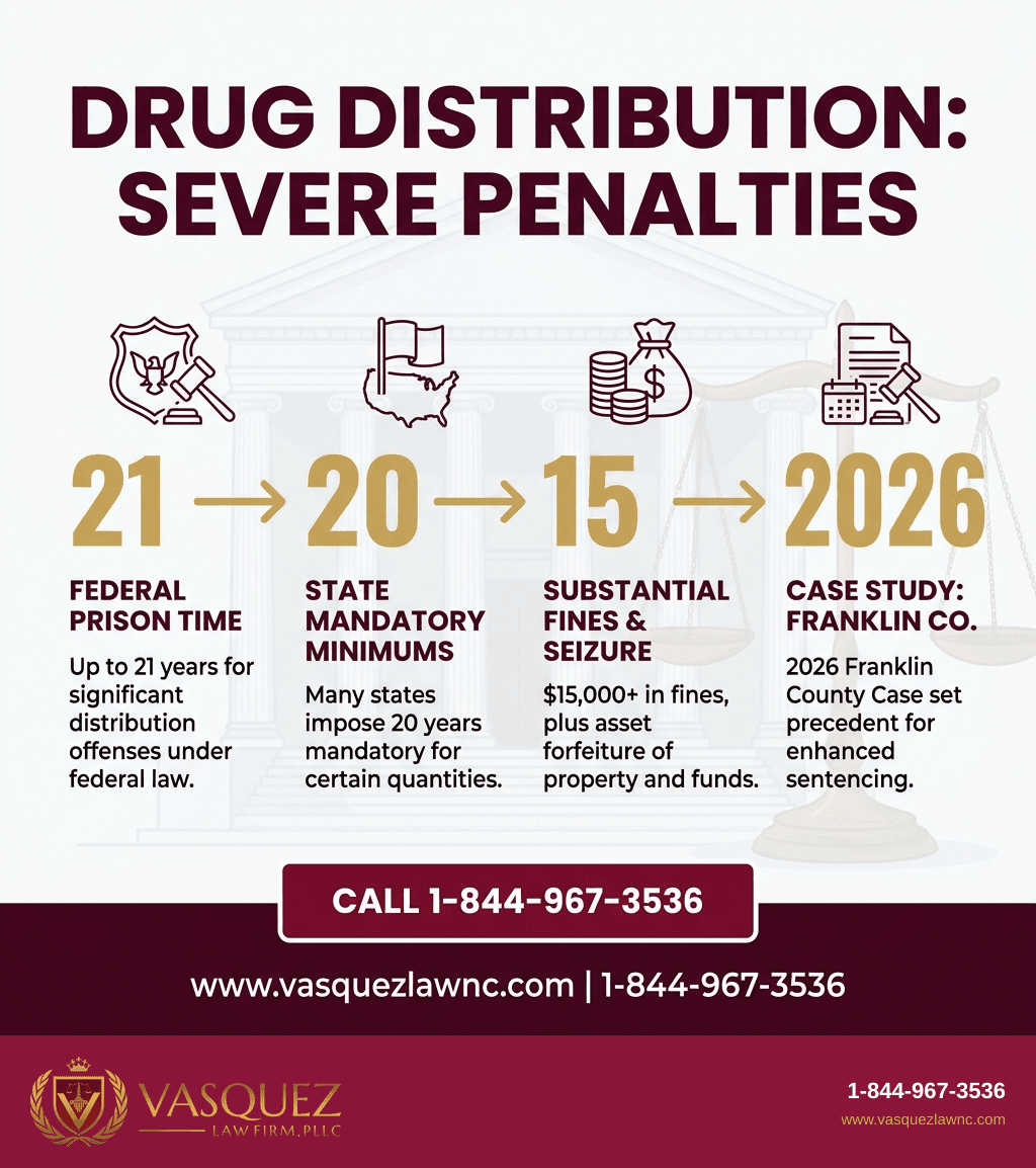 Estadísticas Clave y Datos para Dealer de Drogas en el Condado Franklin Enfrenta 21 Años de Prisión en 2026