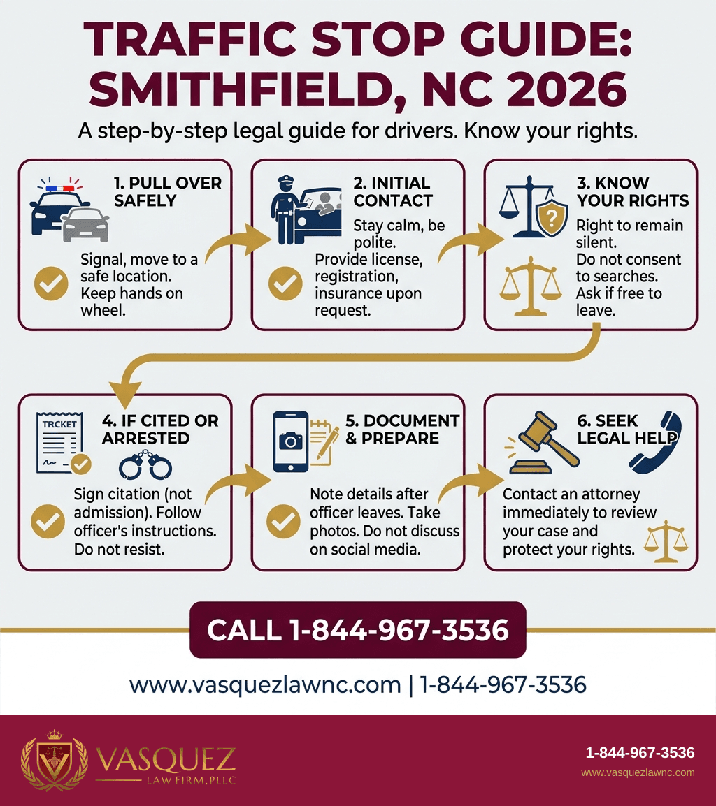 Estadísticas Clave y Datos para Qué Debe Saber Sobre una Detención de Tráfico en Smithfield, NC en 2026