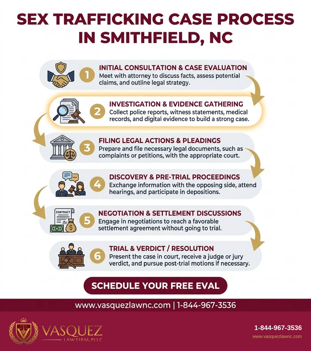 Estadísticas Clave y Datos para Cómo se Manejan los Casos de Trata Sexual en Smithfield, Carolina del Norte en 2026