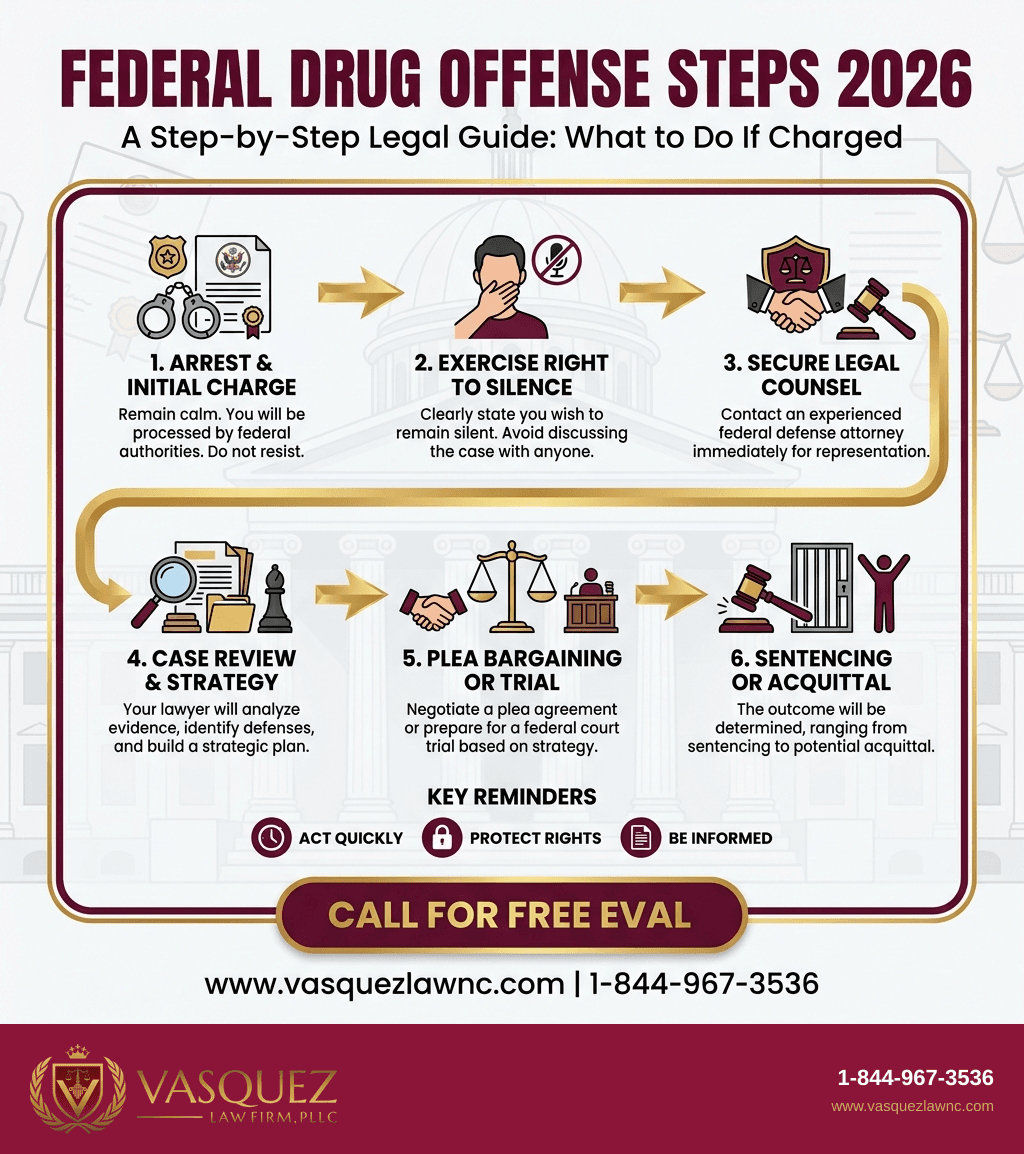 Infografía 1 para Cargos Federales por Drogas en 2026: Lo que Debe Saber para Defenderse