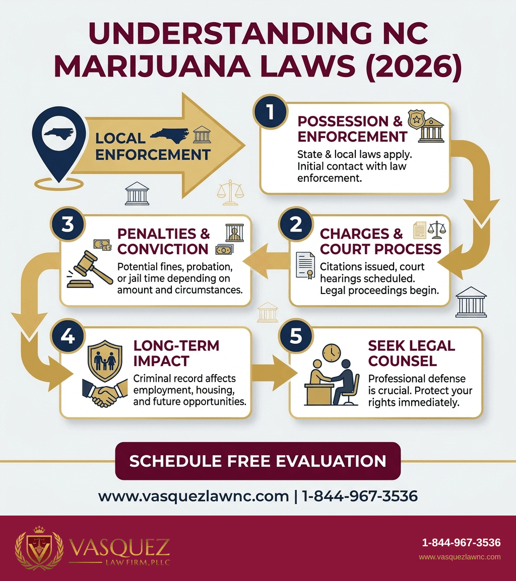 Infografía 1 para Leyes sobre la Marihuana en Carolina del Norte en 2026: Qué Debes Saber