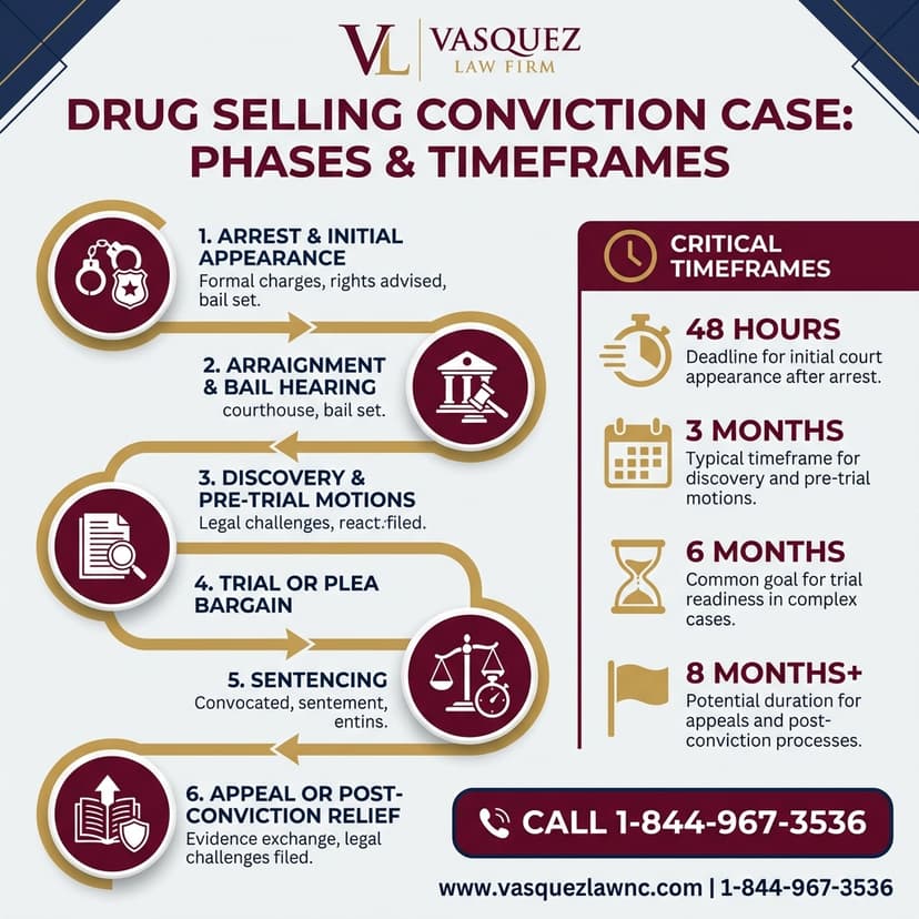 Process Timeline for What Happens With a Drug Selling Conviction in 2026