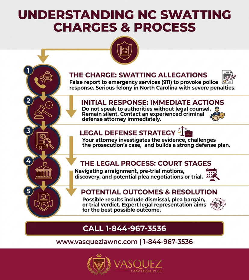 Process Timeline for What Happens If You Are Accused of Swatting in Raleigh in 2026