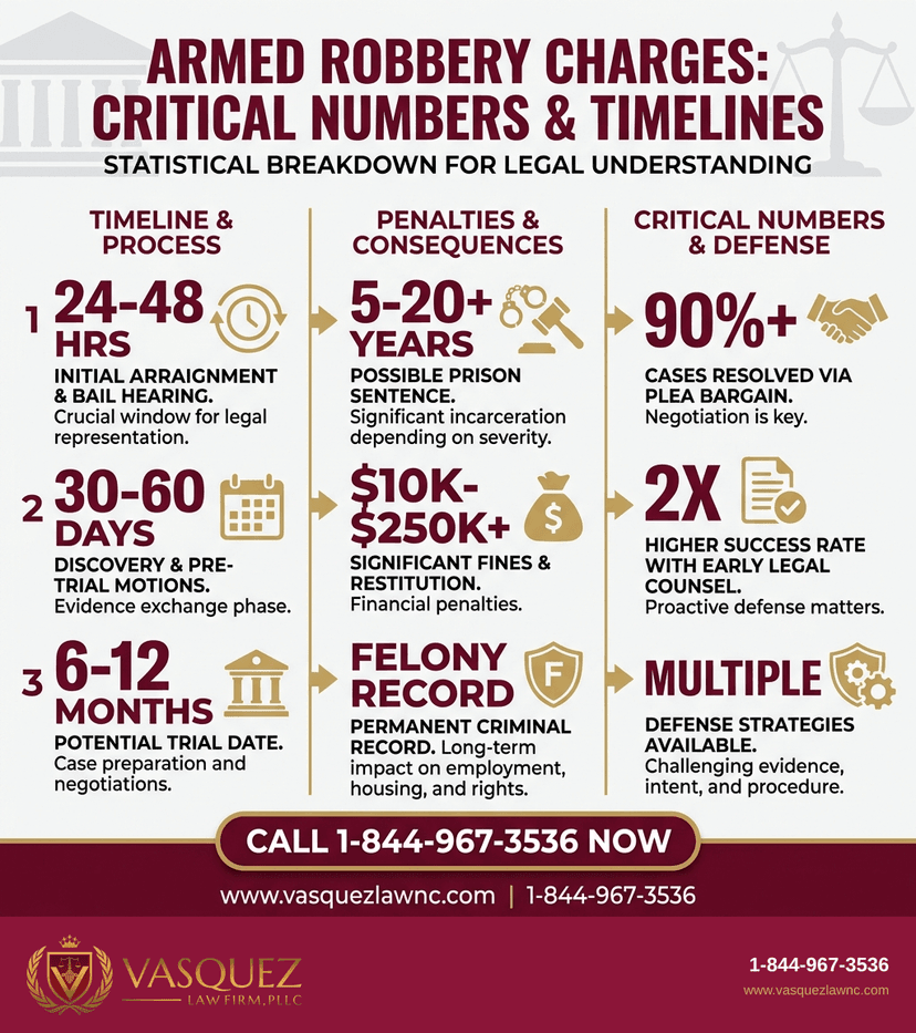 Process Timeline for What Happens If You're Charged with Armed Robbery in 2026