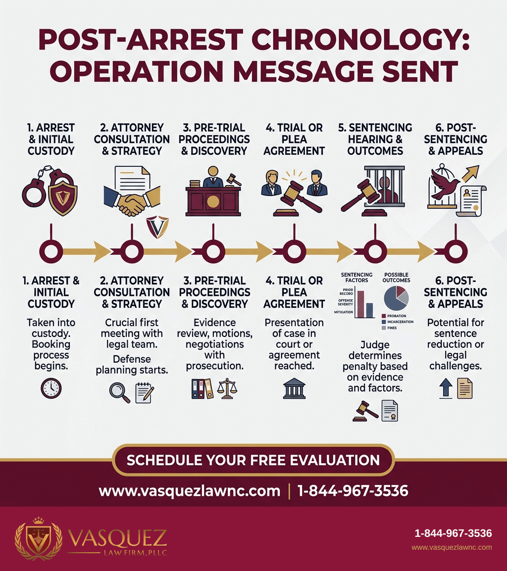 Visual Guide 1 for Operation Message Sent: What Happens in NC Criminal Cases 2026