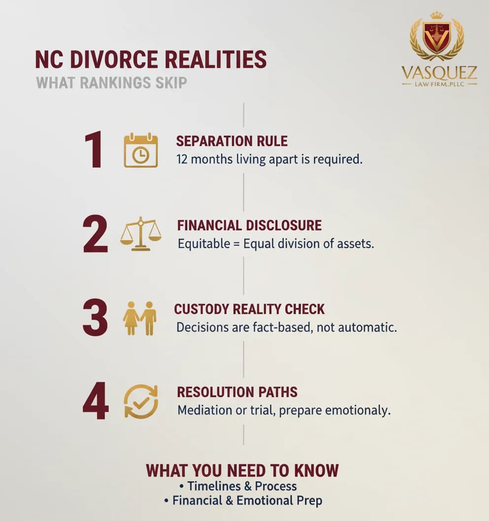 Key Statistics and Data for What the Legal Elite 2026 List Doesn't Tell You About Divorce in NC