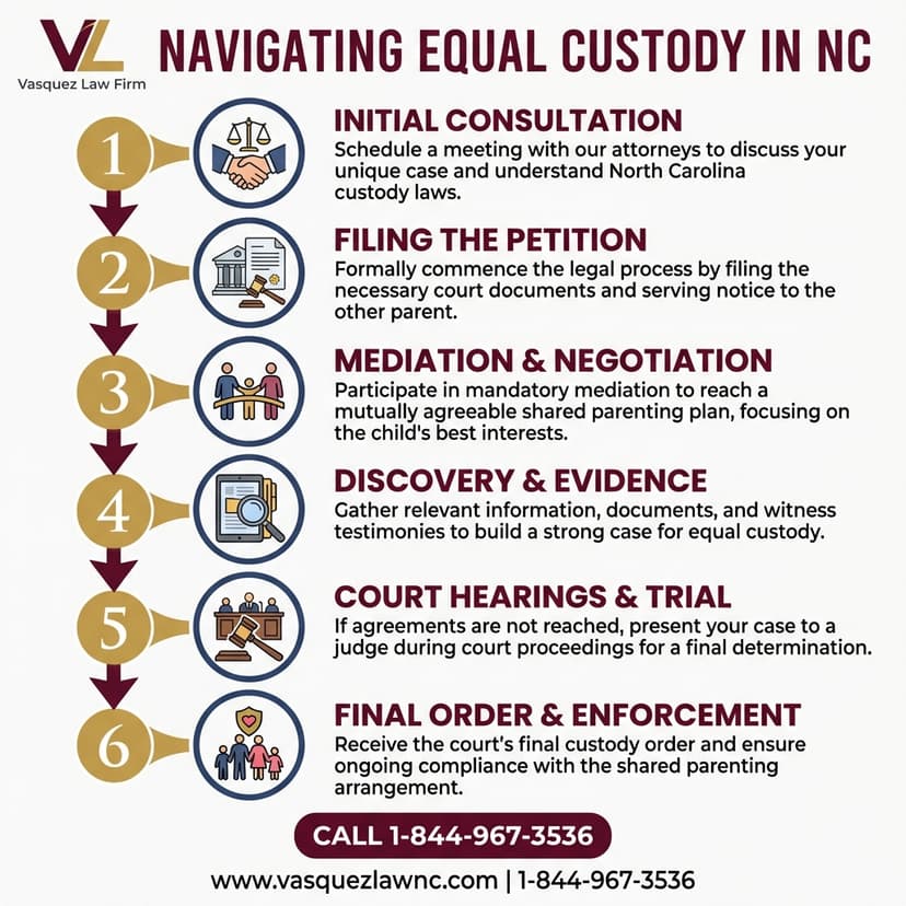 Key Statistics and Data for How Does 50/50 Custody Work in North Carolina in 2026?